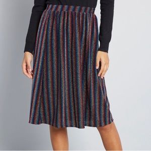 ModCloth Rainbow metallic midi skirt size 1X